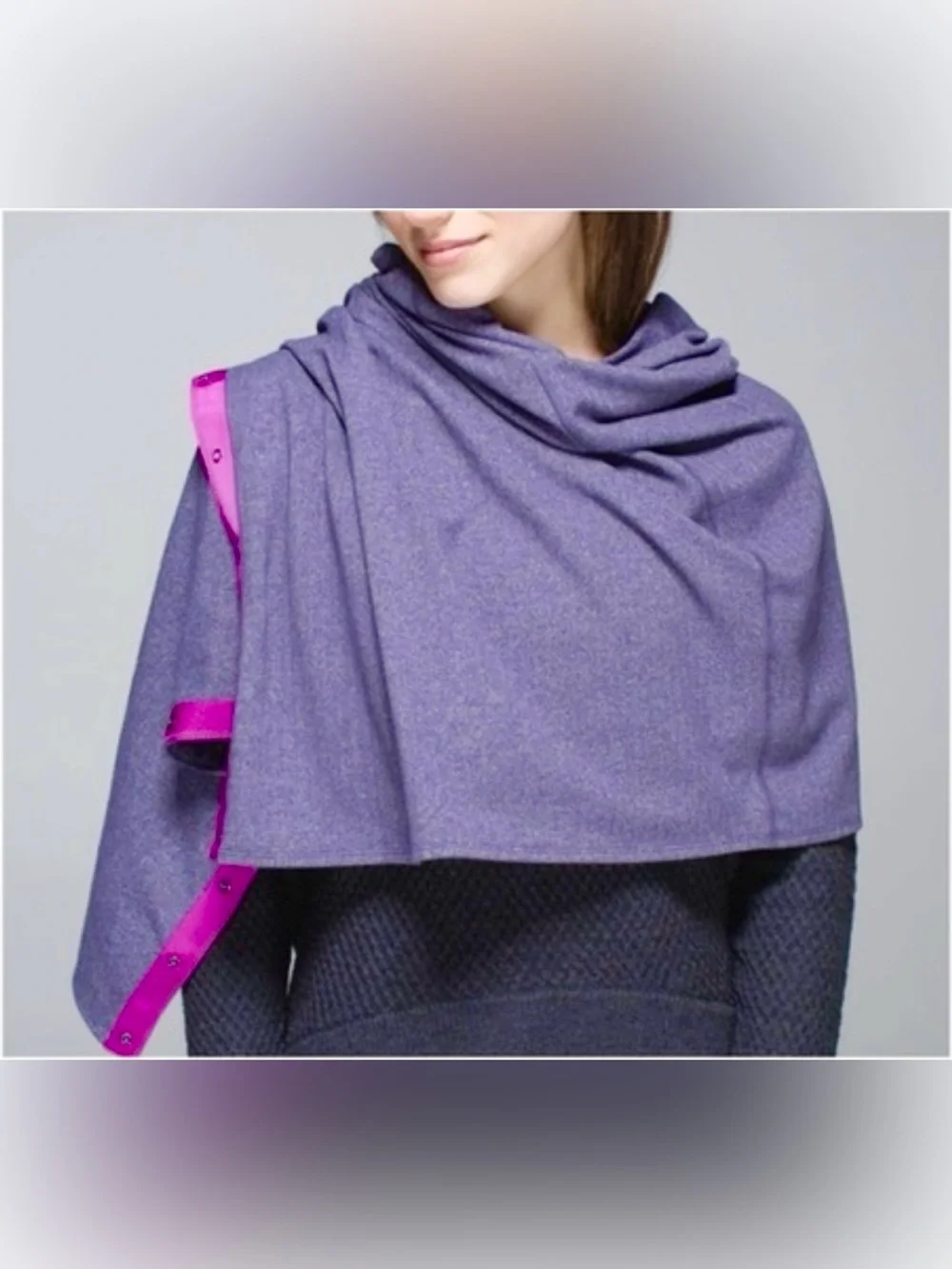 lululemon athletica Purple Wrap Scarf with Pink Trim